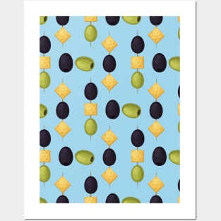 Olives - Mediterranean pattern Posters and Art